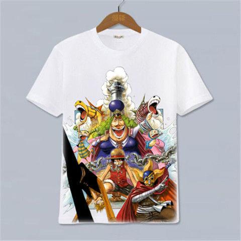 One Piece Anime Peripheral Clothes Shortsleeved Unisexs And Unisexs Cartoon Tshirt Y2k Cotton Print Tee Harajuku Streetwear Tops