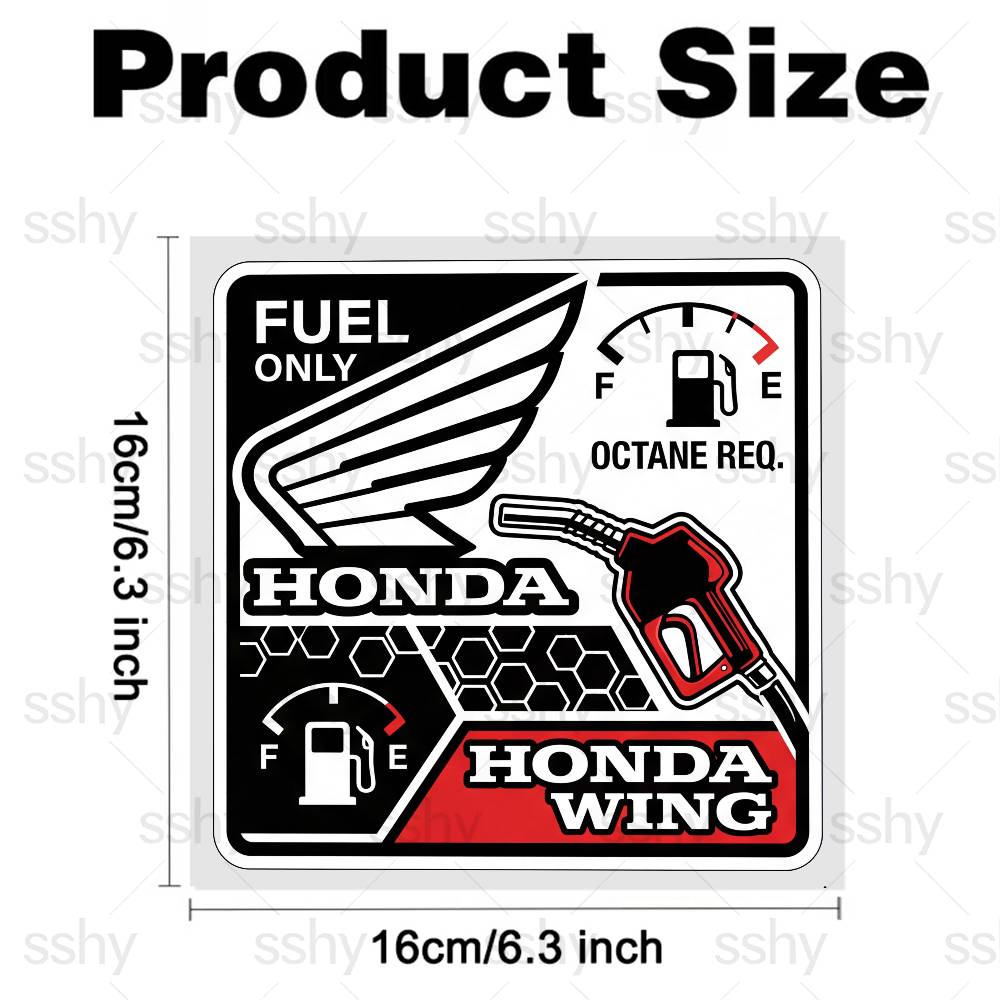 pgnkd1 FOR HONDA Car Fuel Tank Cap Warning Sticker Waterproof Vinyl Fuel Cap Decal