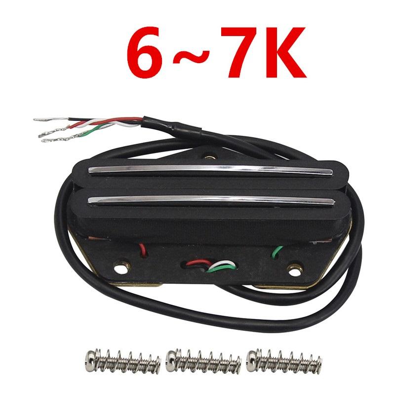 FLEOR Alnico V Dual Rails Pickup Guitar Humbucker Bridge Pickup fit for TL Guitar,6K/9K/12K Option
