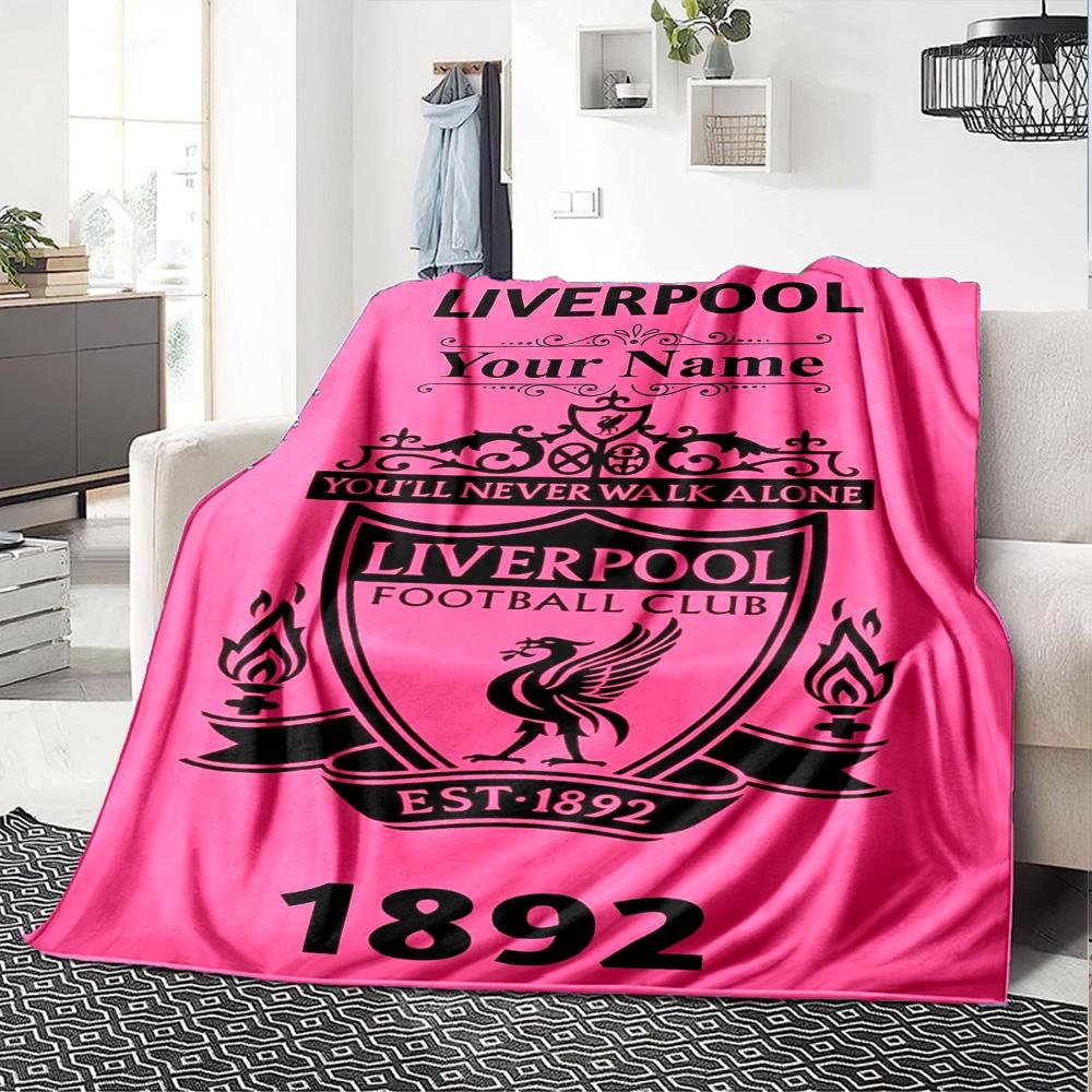 Liverpool Gepersonaliseerde Textiel Deken Multifunctionele Gepersonaliseerde Deken Zacht Warm Gezellig Plaid Voor Bank Kantoor Zee Strand Bed Vier Seizoenen Multifunctioneel