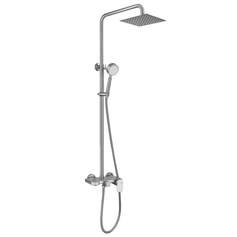 304 Stainless Steel Bathroom Shower Set Household Shower Faucet Wall Mounted Bathtub Faucet Rain Shower Column Bidet Faucet