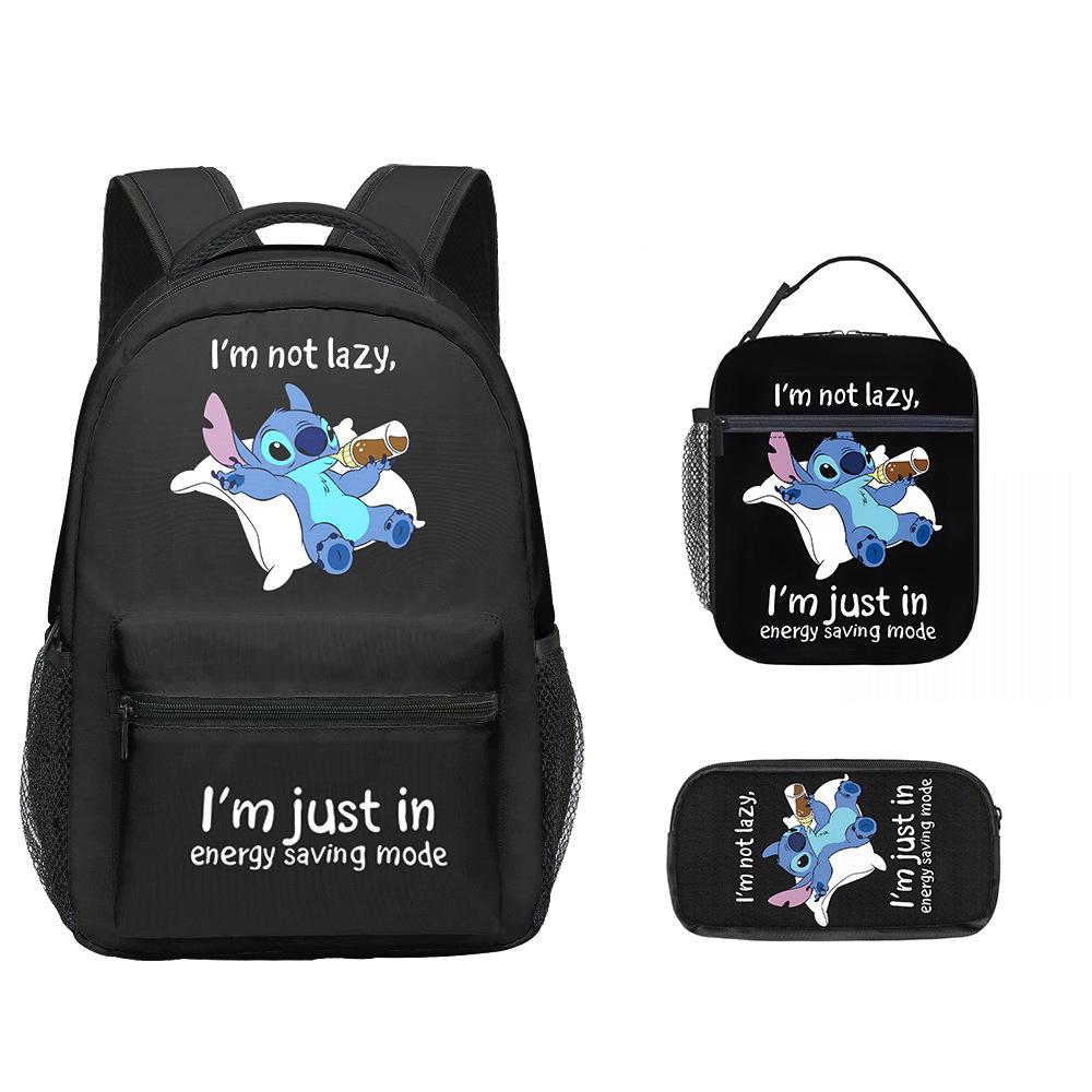 Children'S School Bag, Primary And Secondary School Students Backpack, Children'S Meal Bag, Cartoon Pencil Case Three-Piece Set