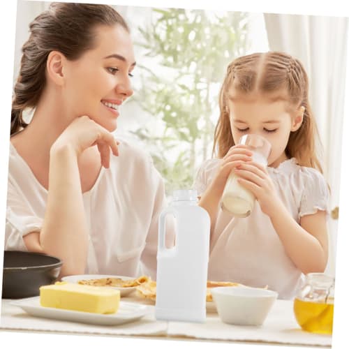 NUOLUX 3-Piece Water Jug, Food-Grade Plastic Jar with Lid, Ergonomic Handle, Lightweight and Portable for Water Storage