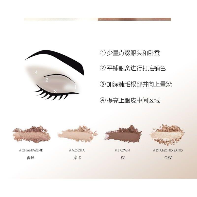 Eunarz - Pure Gold Series 4-Color Eyeshadow Palette - 3 Types
