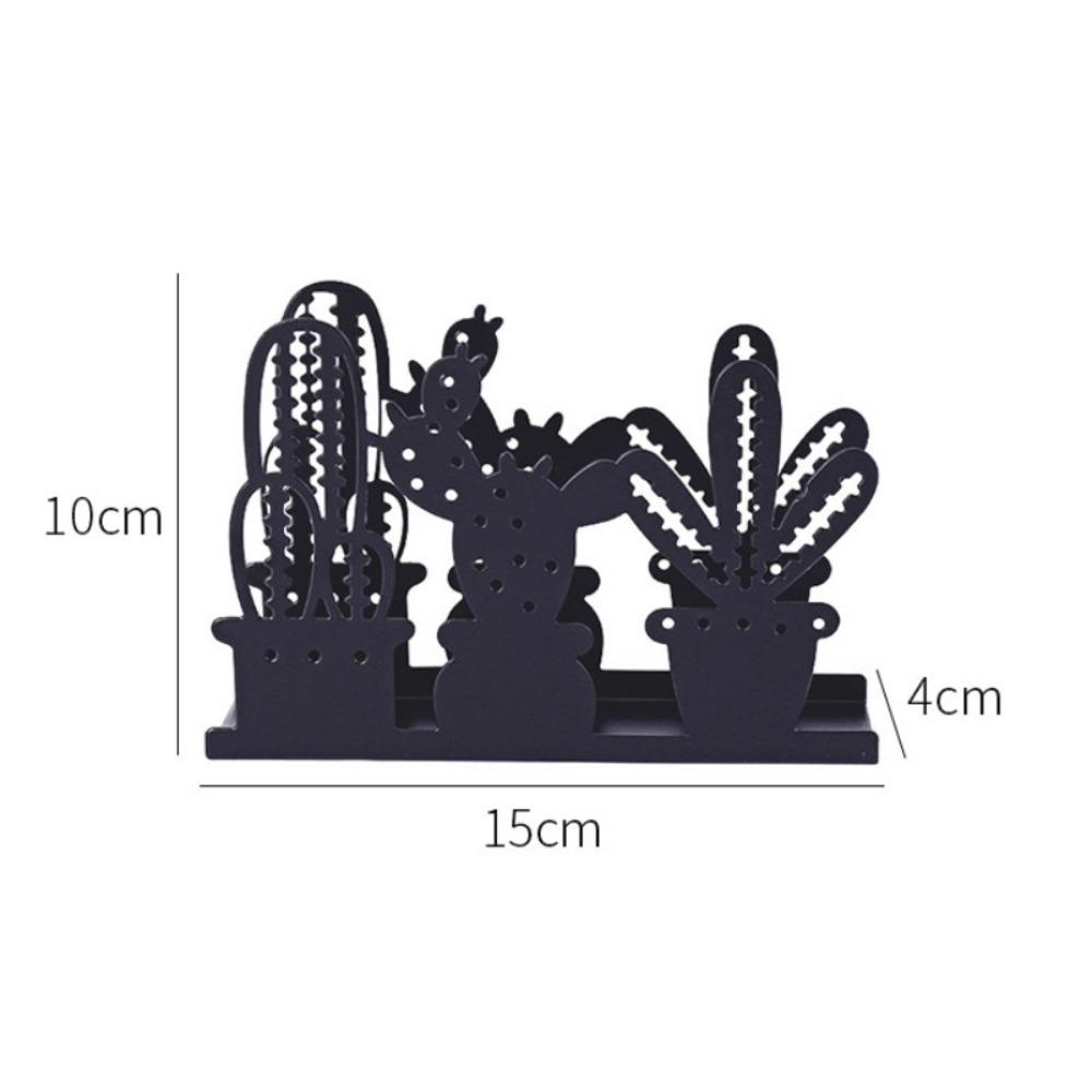 Black Restaurant Napkin Holder Cactus Theme Cafe Tissue Holder Metal Napkin Holder  for Table
