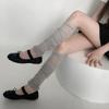 Womens Y2k Solid Color Leg Warmers See Through Lace Mesh Leg Warmer Gothic Cute Socks Calf Socks Thin Socks