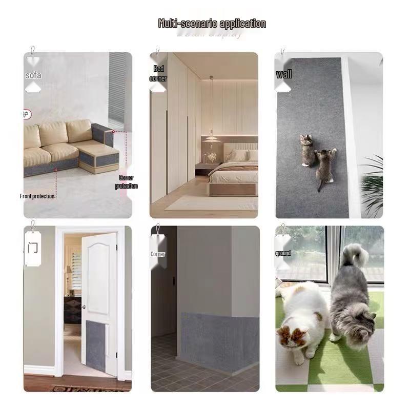 Self-Adhesive Cat Climbing Mat: Scratch-Resistant Wall Protector & Cat Sofa Guard