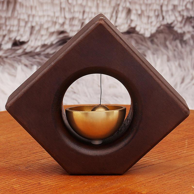 Shopkeepers Bell for Door Opening Magnetic Wooden Doorbell Wind Chime Brass Decorative Chime Reminder Home Decoration Door Bell