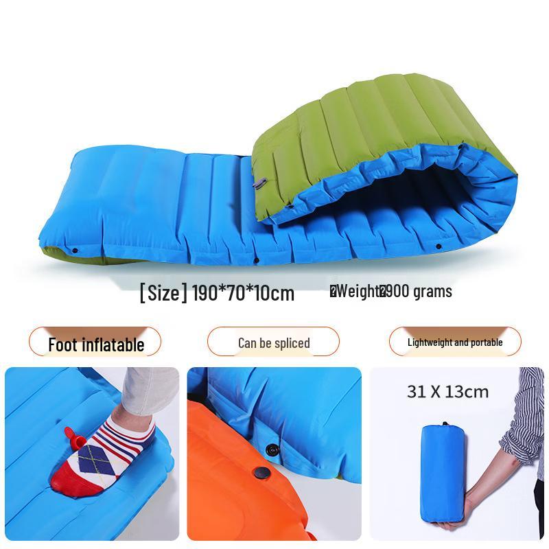 ZISIZ Foot-Press Inflatable Camping Air Mattress