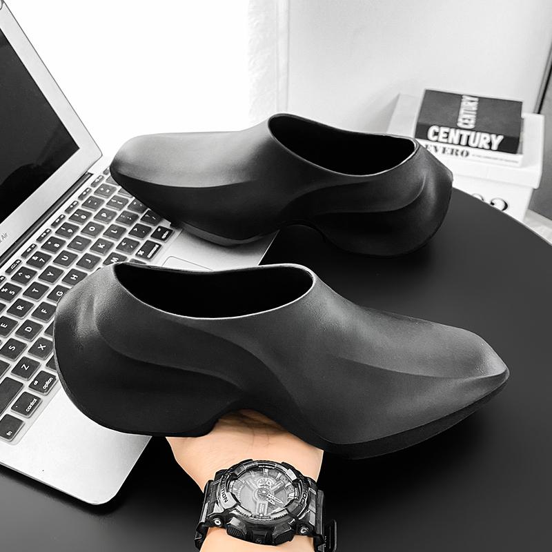 FashionSummer Slippers Men Outdoor Fashion Slippers Solid Color Casual Shoes Eva Non-slip Shoes Mens Beach Slides for Men Loafers