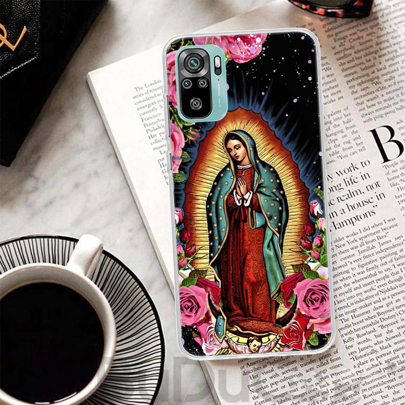 Jungfrau von Guadalupe Jungfrau Maria Hülle Für Xiaomi Redmi Note 10 9S 9 8T 8 Pro 7 5 Mi 9T 10T 11T 12T 11 12 Lite 12X A3 A2 A1 Druck