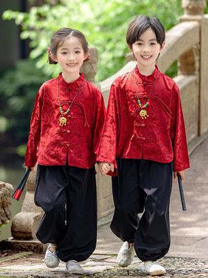 New Autumn Hanfu: Children's Zhuazhou Ceremony Outfit - Chinese Style Tang Suit for Boys and Girls