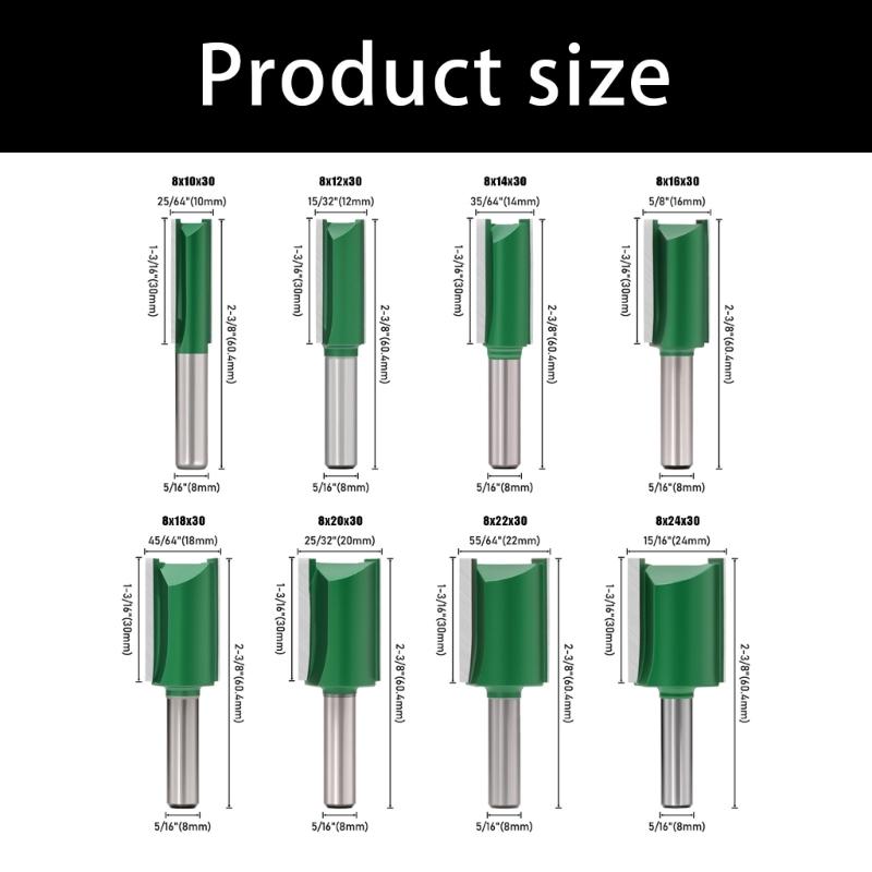 Slotting Cutter for Model Making Woodworking Pattern Flush Trim Router Bit 5/16 Shank Flush Trim Cut Router Bit