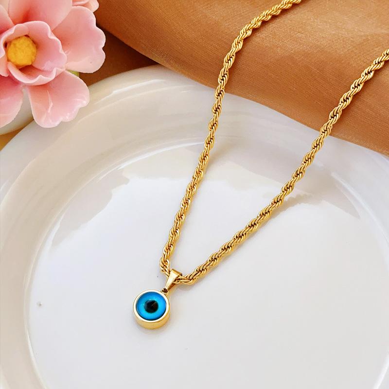 Turecké Hamsa Náhrdelníky se Zlým Okem Pro Muže Ženy Řetízek z Nerezové Oceli Zlatá Barva Přívěsek Choker Náhrdelník Šperky Doplňky Dárek