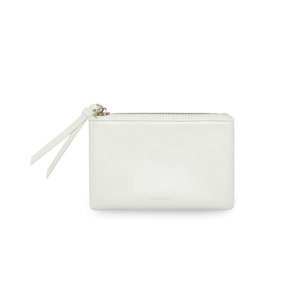 Homeboi Sport Club Pouch Wallet (Cowhide Pouch Wallet) - White