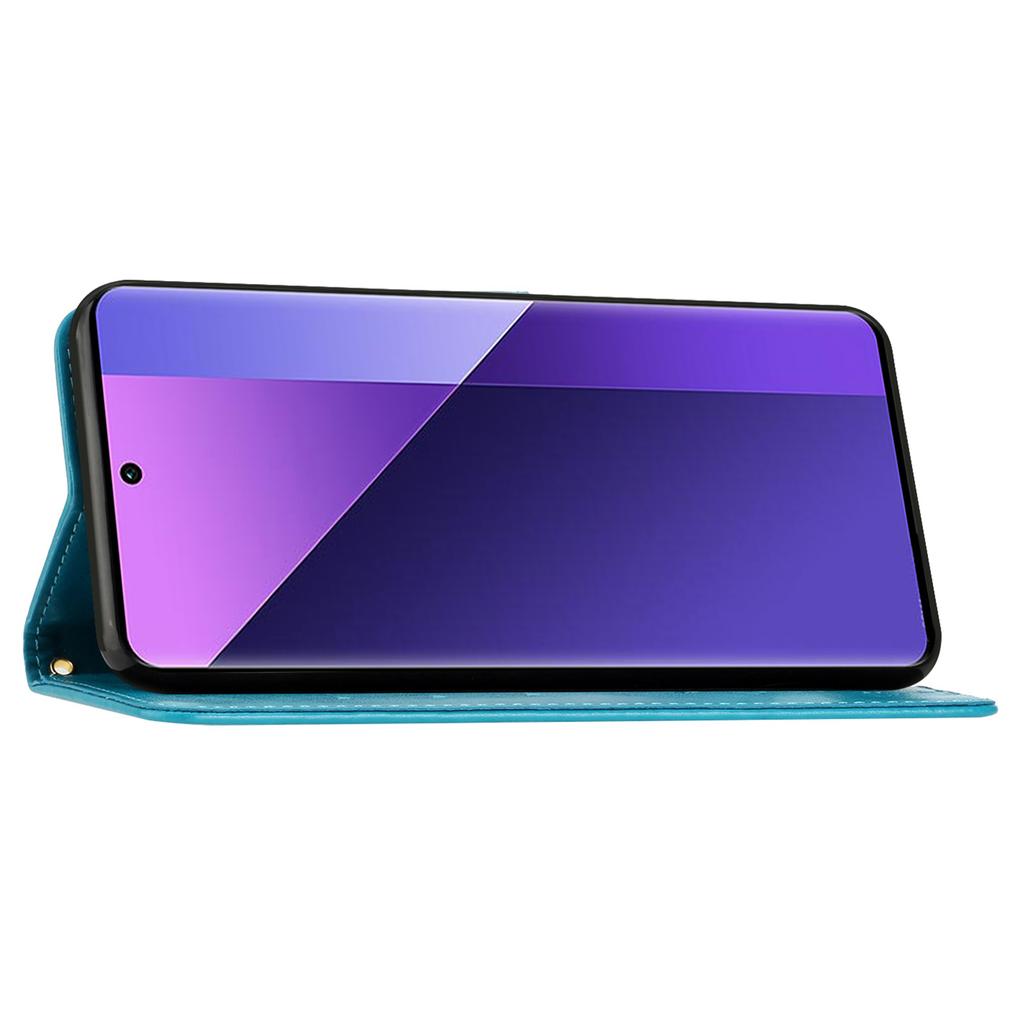 Für Xiaomi Redmi 13 5G/13 4G Hülle PU Leder Handyhülle mit Geldbörse und Umhängeband