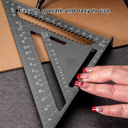 Woodworking Square, Speed ??Square - Triangle Construction Framing Tool | Multi-Function Drill Gauge, Portable Rafter Layout Tool for Men