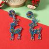 New Christmas Personality Creative Colorful Sequin Acrylic Elk Earrings Earrings