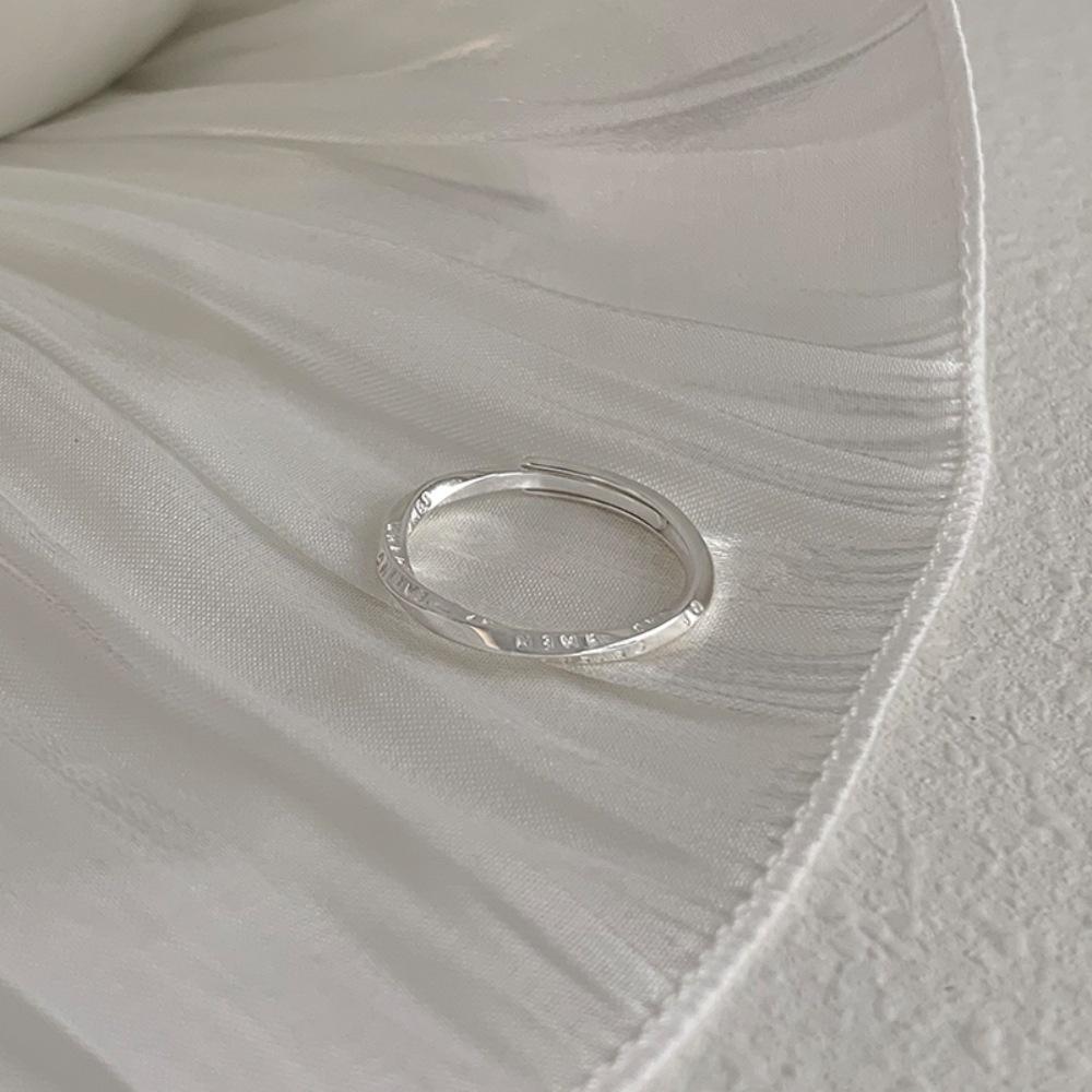 Anello Minimalista da Donna in Argento Sterling 925, Inossidabile, Anello Aperto di Alta Gamma per Dito Indice di Coppia