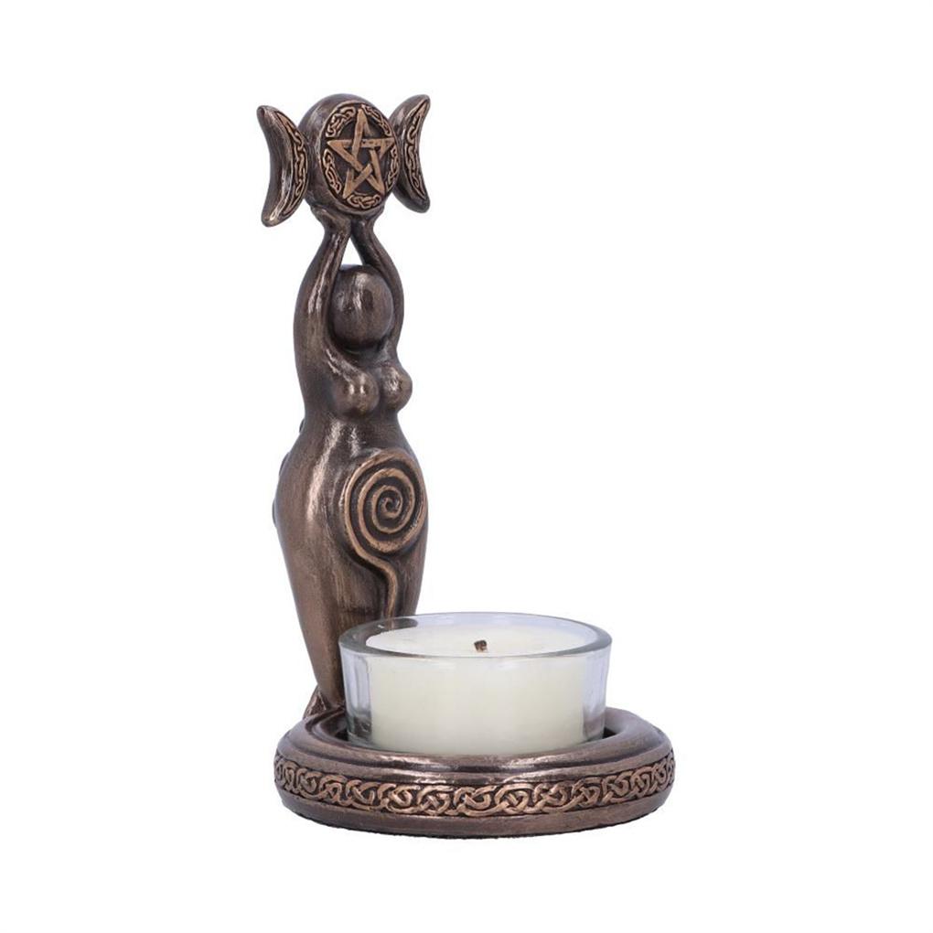 Candle Holder Decor Table Ornament Collectible Candlestick Statue Exquisite Sculpture Home Figurine for Fireplace Shelf