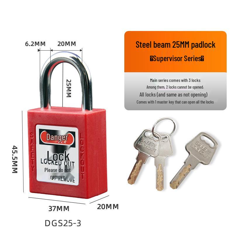 Bedi 38mm Industrial Safety Padlock: Engineering Plastic Insulated Electrical Lockout/Tagout (LOTO)