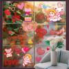 Playful Xh110 Family Interactive Heart Window Clings For Valentines Day Decor