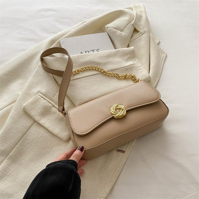 Modische Retro-Ketten-Kleintasche für Damen im Sommer Neue Hochwertige Einzel-Schulter-Crossbody-Kleine Quadratische Tasche