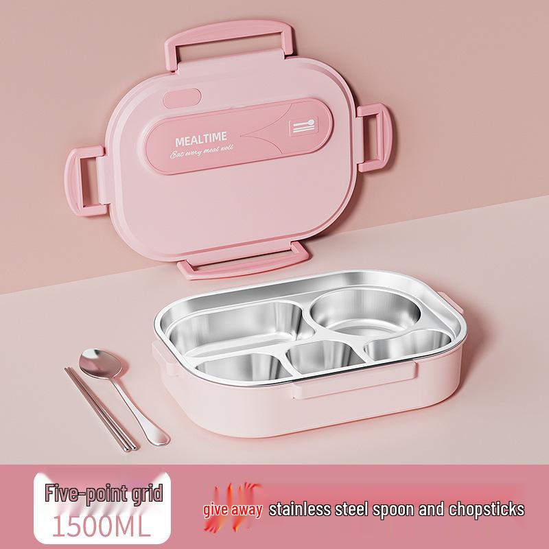 Microwaveable 316 Stainless Steel Insulated Bento Lunch Box for School Girls & Office Workers
