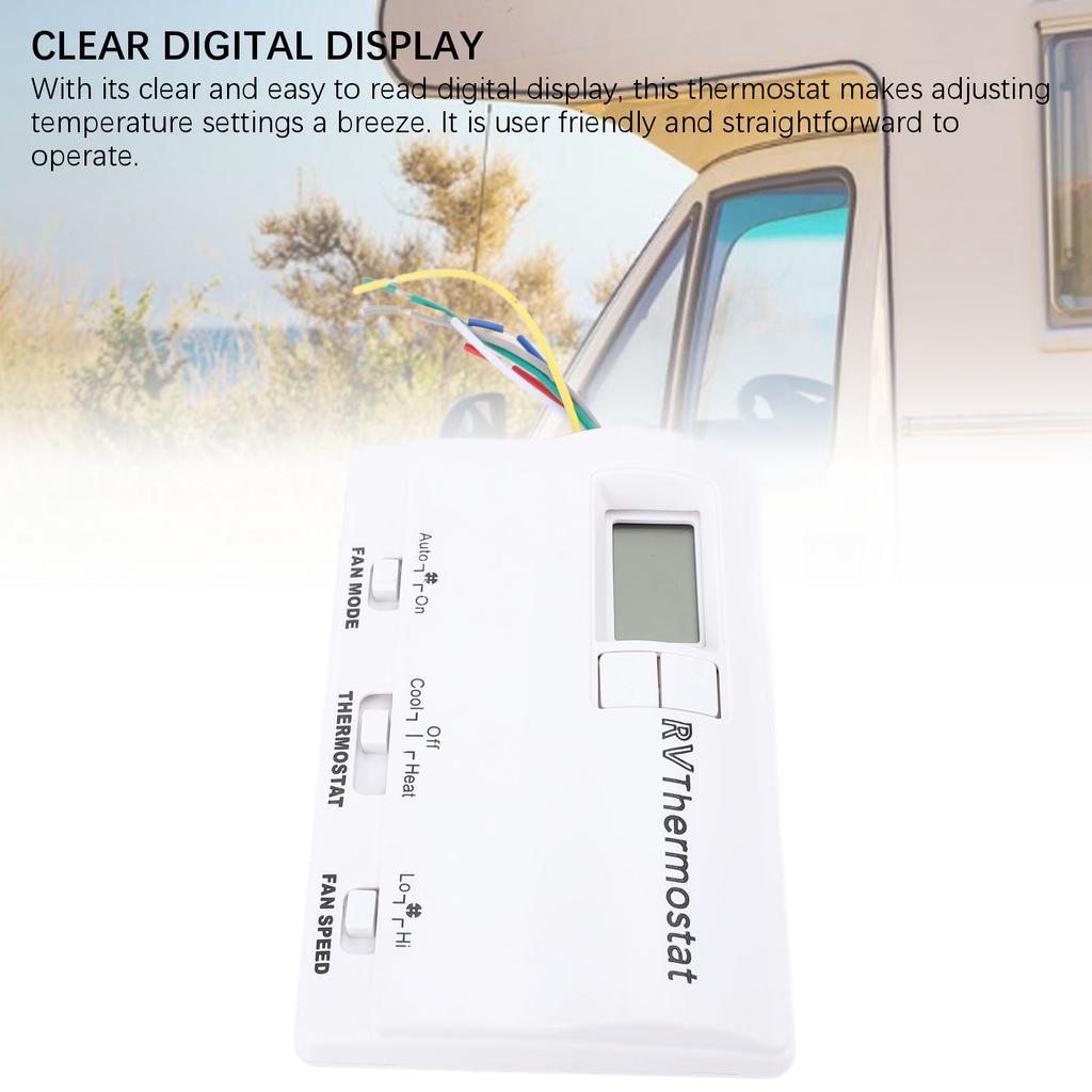 RV Digital Thermostat 3 Adjustment Modes Heating Cooling Wall Mounted Thermostat 83303362 for 8330-336, 8330-337, 8330-338