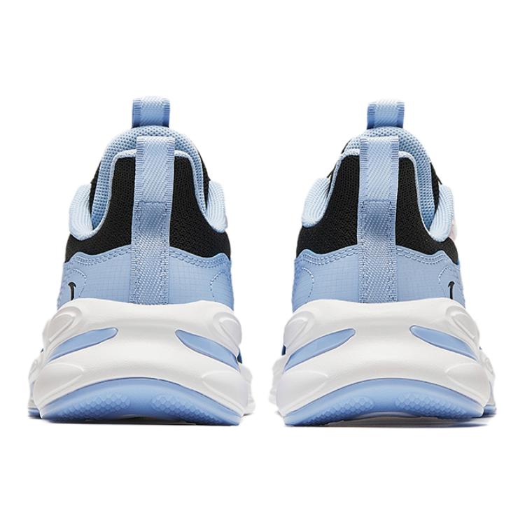 Anta Kids Synthetic Leather Fabric Comfortable Non-Slip Wear-Resistant Low-Top Running Shoes Kids Running Shoes Black Blue A22435523N-2