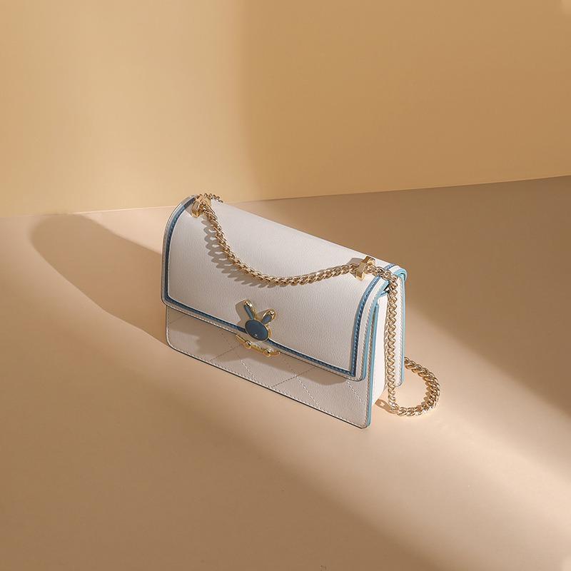 Bag New Autumn and Winter Rabbit Small Square Bag Light Luxury Leather Women's Bag Crossbody Bag Chain Shoulder Bag Luggage