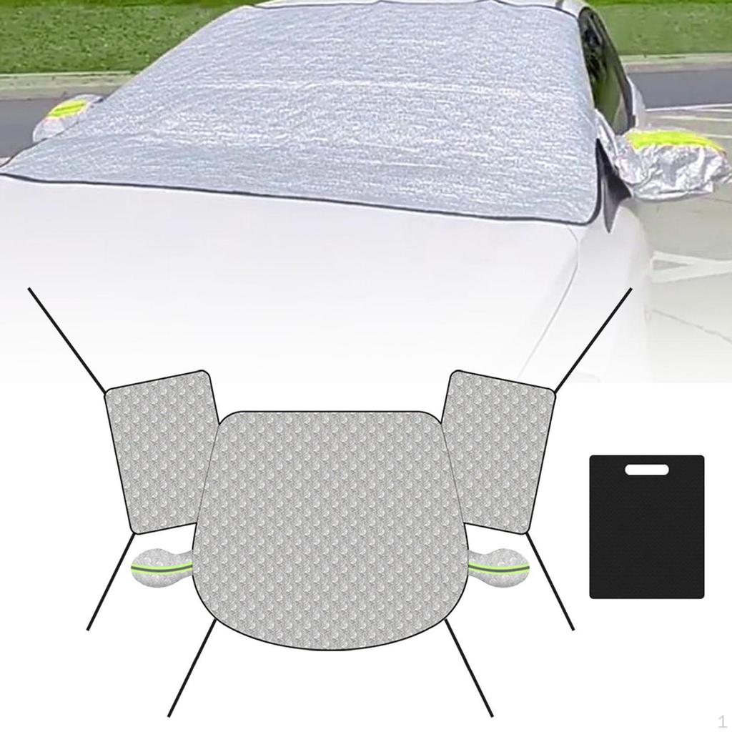 Copertura Parabrezza Auto Protezione Ispessita con Finestrino Laterale e Specchietto per Berlina La Maggior Parte delle Auto