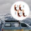 Mounting Kit (4 Pieces) with Metal And Rubber Clamps for Roof . Lightweight Portable, It Allows