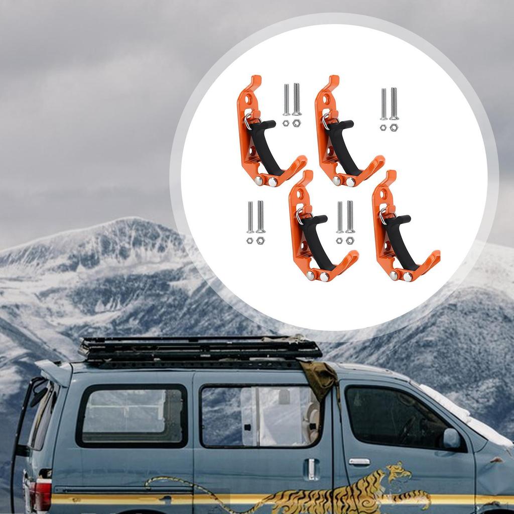 Mounting Kit (4 Pieces) with Metal And Rubber Clamps for Roof . Lightweight Portable, It Allows