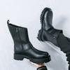 Retro Classic Chelsea Boots Men Casual Comfortable and Fashionable Leather Boots Outdoor Training Business Boots Men Sizes 38-45