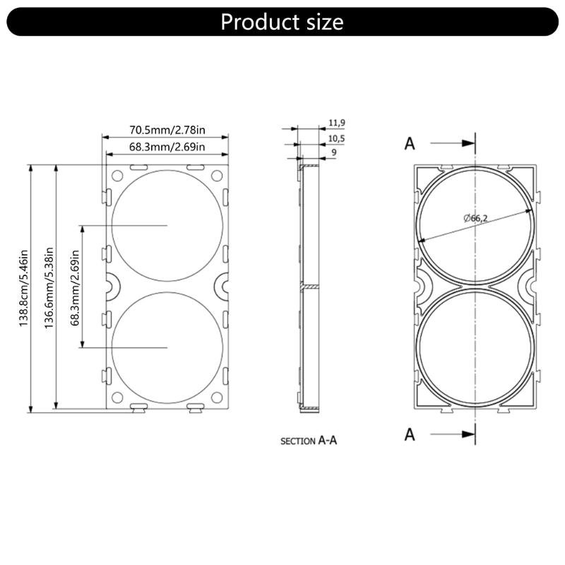 Flexibler Stapelbarer Batteriehalter für Mehrere 66160 Lithiumzellenhalter, Robuste Konstruktion mit Kühlfunktionen