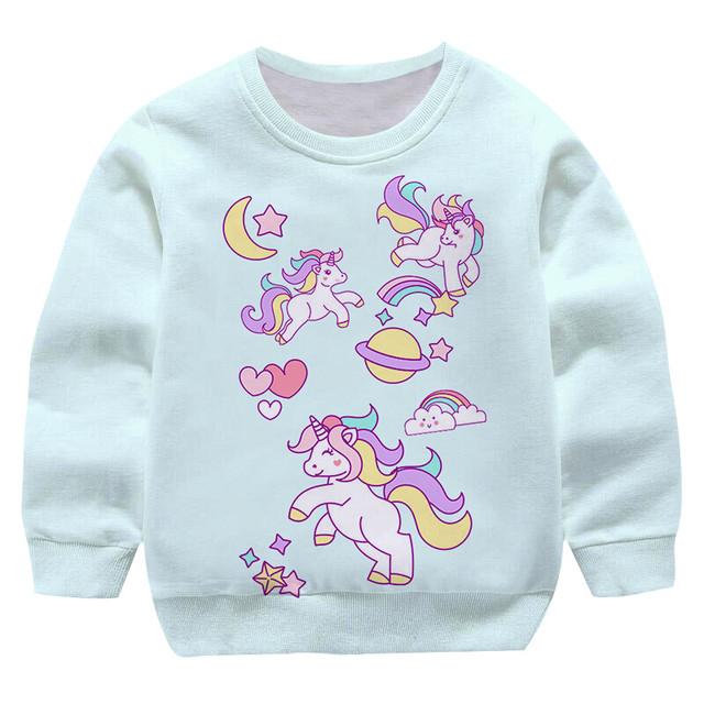 2025 Nová 3D růžová mikina Jednorožec Mikiny Podzim Zima Volný čas Zahradní límeček Chlapci a Dívky Děti Street Wear Mikina 4-14T