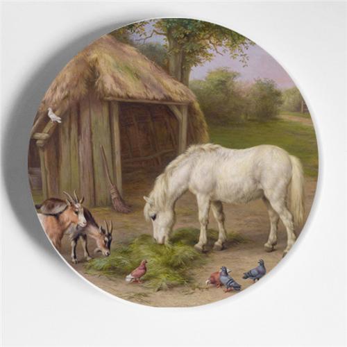 Walter Hunt Fratelli Pittura Arte Piatto Edgar Hunt Animale Cane Gatto Pecora Cavallo Piatto Decorativo Piatto da Appendere Arte Sfondo