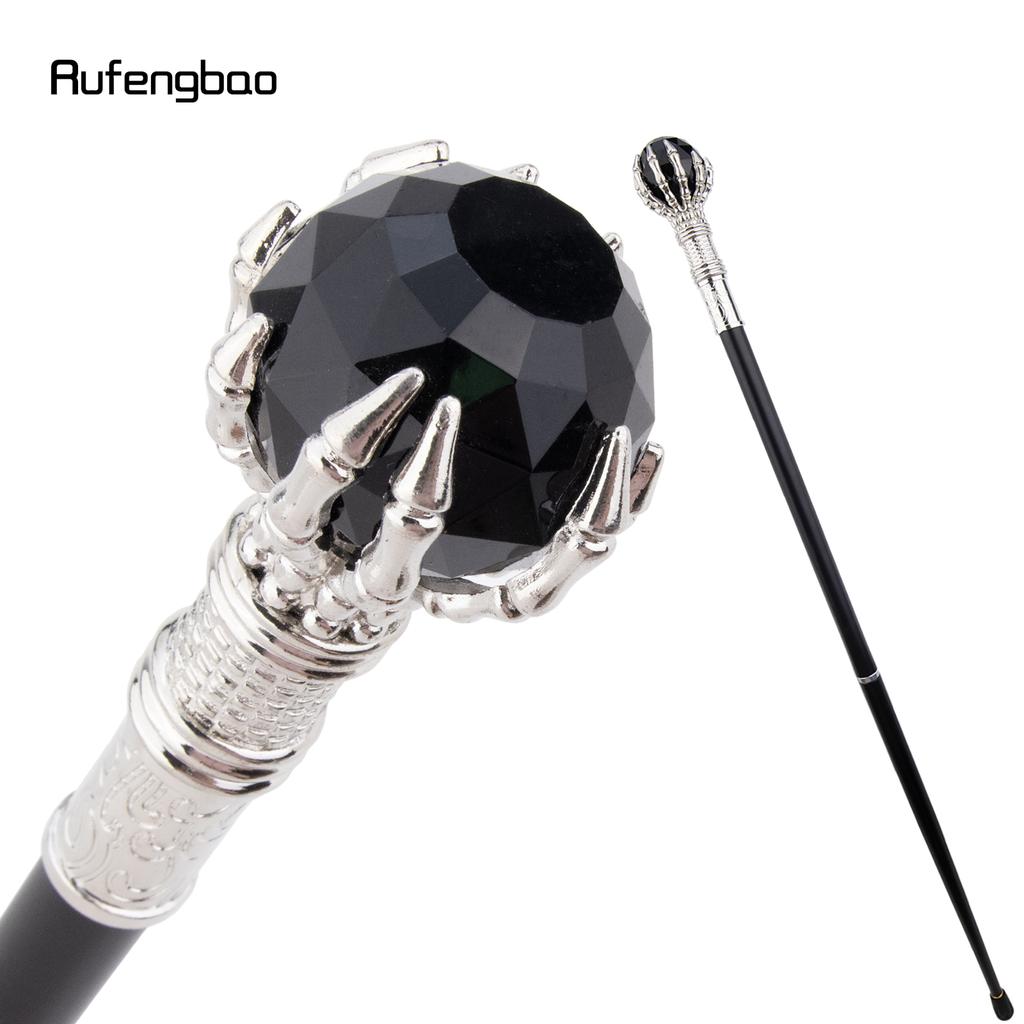 Black Glass Ball White Steampunk Cane Fashion Decorative Stick Gentleman Luxury Crosier Knob Steampunk & Everyday Use 93cm