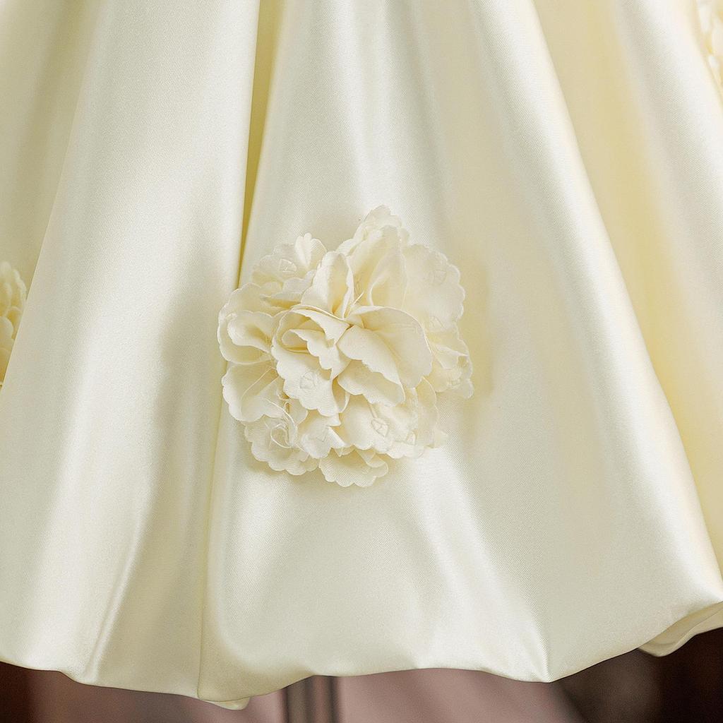 Girls' 3D Floral Princess Dress for Weddings, Fashion Shows, Stage, or Piano Performances