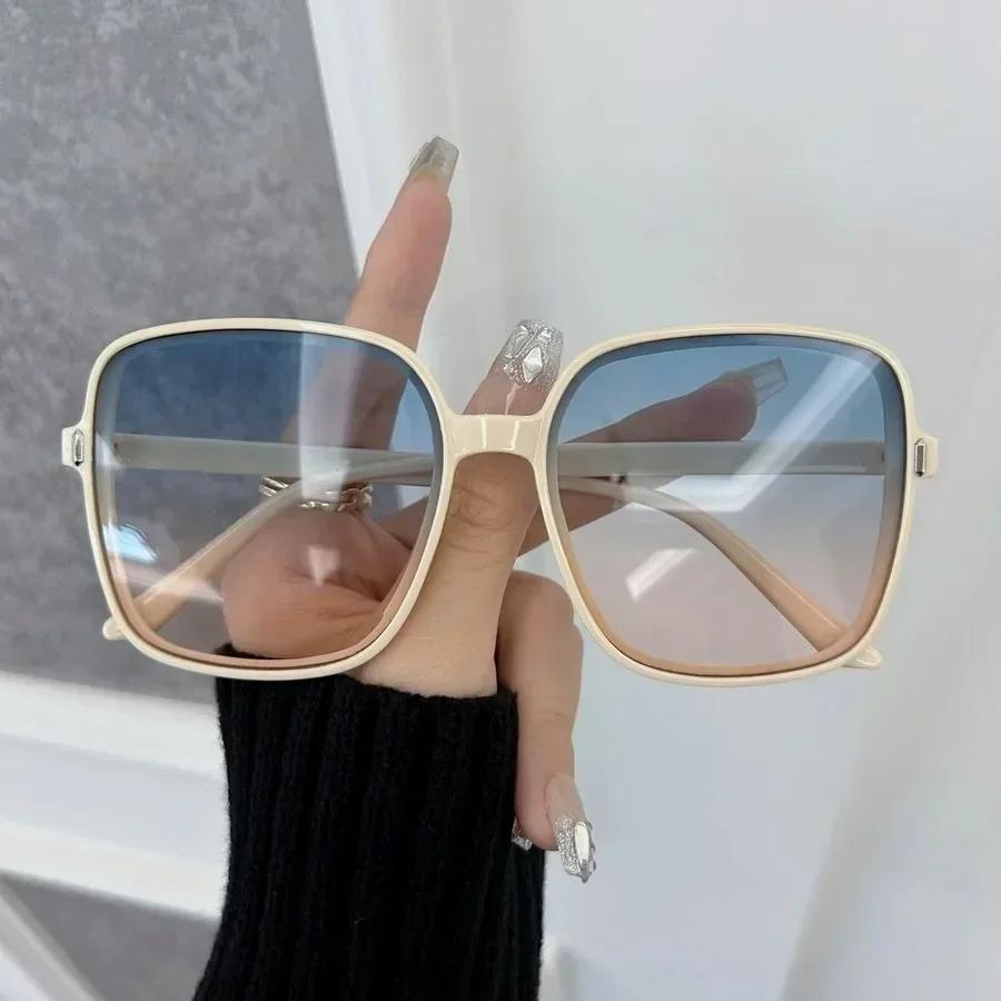 Quadratische Sonnenbrille Damen Herren Klassisch Vintage Mode Persönlichkeit Brille Stilvoll Lässig Minimalistisch