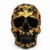 Elegante goldene Totenkopf-Figur Menschlicher Skelettkopf Perfekt für Halloween-Dekoration