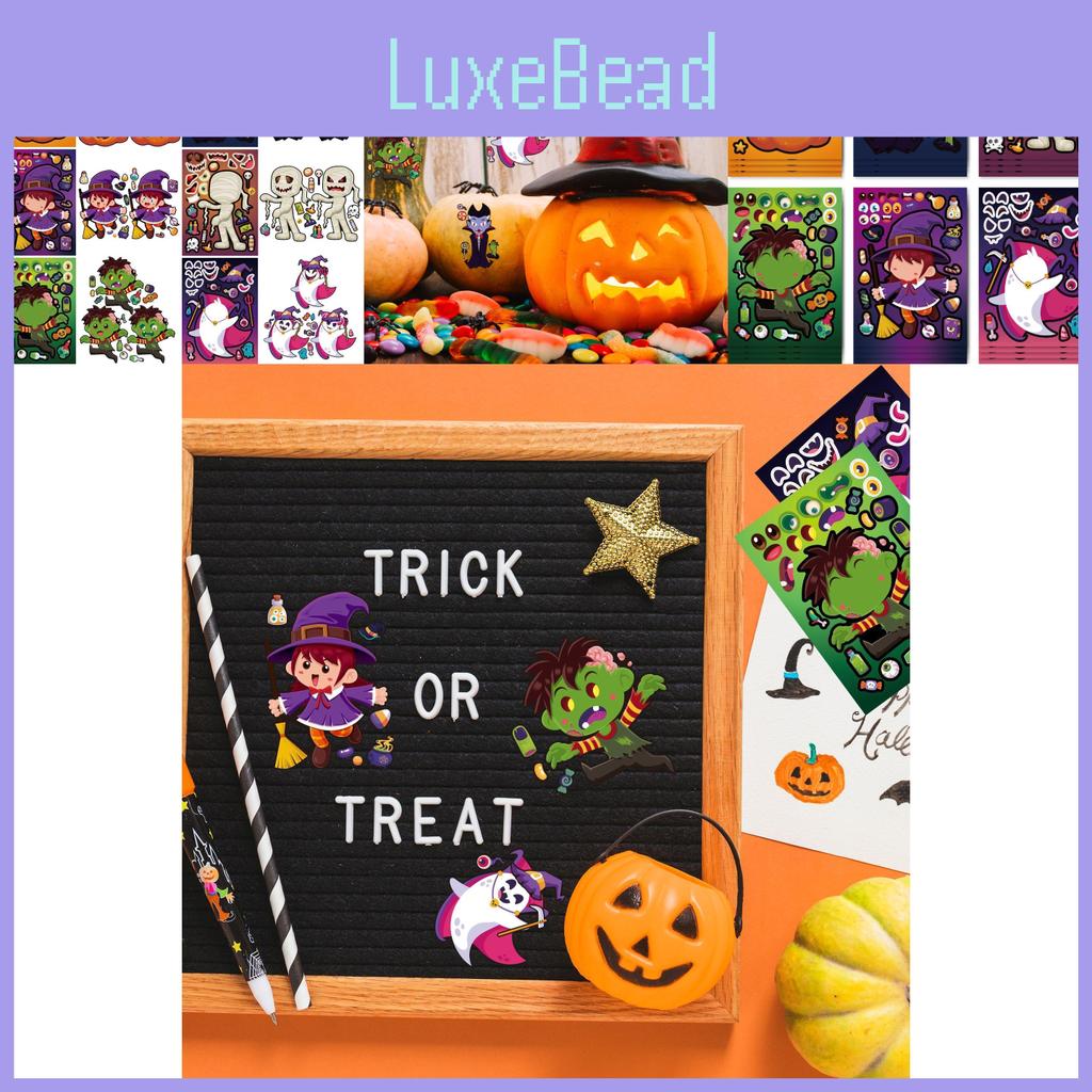 Classic Cartoon Halloween Vampire Mummy Ghost Kids Stickers Pack Of Twelve Colorful Designs