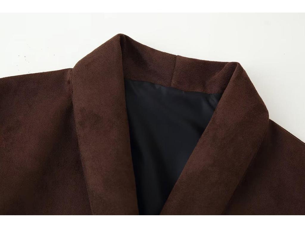 Europejska i Amerykańska Damska Kurtka Motocyklowa Casual z Kołnierzem Wykładanym