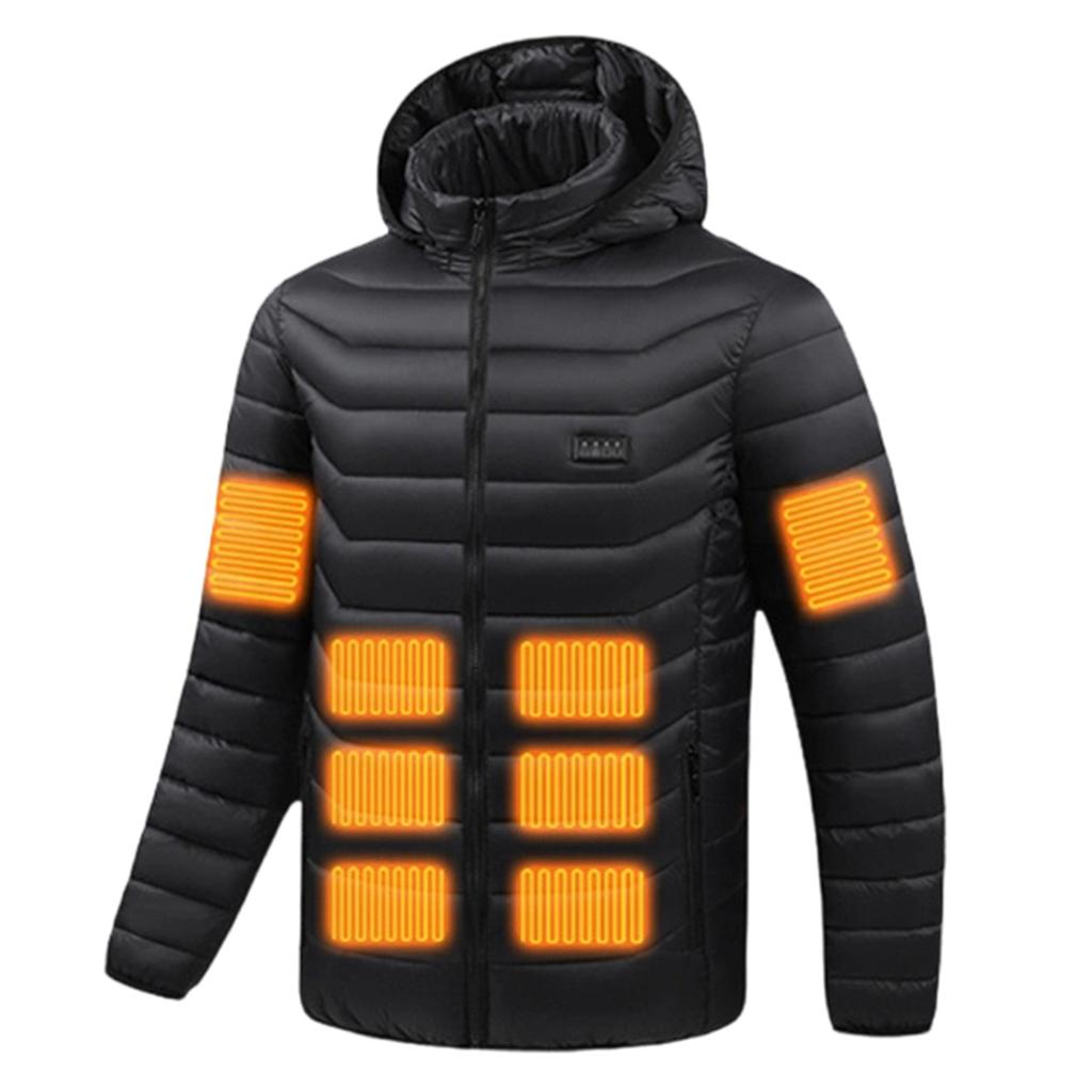 Men's Four Constant Temperature Intelligent Fever Hooded Hood Cotton-padded Jacket Coat