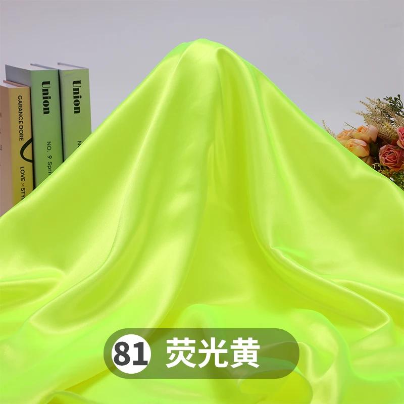 Soft Smooth Satin Fabric By The Meter for Clothes Hanfu Gift Box Lining Wedding Decoration DIY Sewing Cloth Plain White Purple