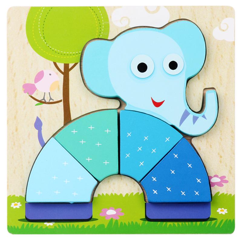 3D Cartoon Anime Hand-Grip Wooden Jigsaw Puzzle for Kids - Educational & Hot Selling