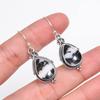 White Buffalo Turquoise - Nevada 925 Sterling Silver Earring V9793, Black & White Earring, Pear Earring, Valentin's Day Gift, Gift For Her, Birthday G