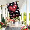 Double-Sided Durable Polyester Welcome Love Valentine's Day Garden Flag for Outdoor Yard & Lawn Decor