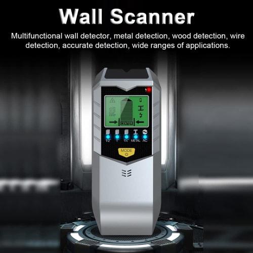 Wall Metal Scanner, LCD Backlit Display Digital Wall Metal Detector Handheld Multifunction Wood Stud Finder Wall Scanner